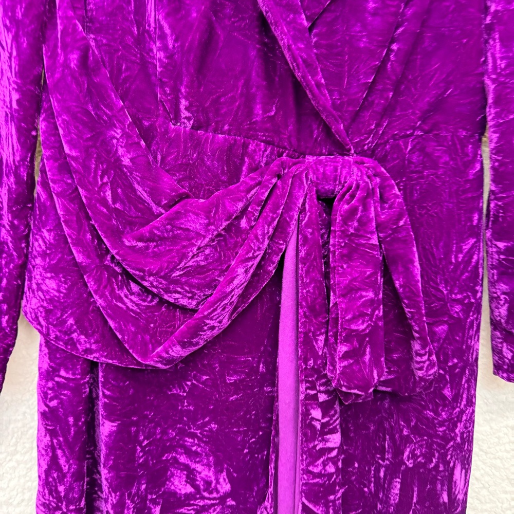Size 6 - SHOSHANNA - Caroline Velvet Purple Dress Rent the Runway RTR $440 msrp - Picture 9 of 13